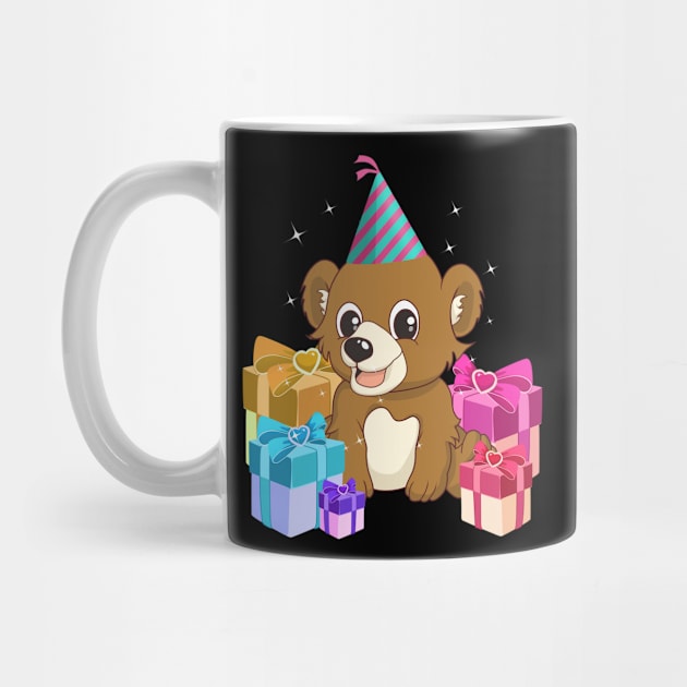 Cute Bear Birthday Hat Gift Idea by TheBeardComic